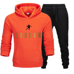 Men Fashion Cotton Sweater Hoodie + Sports  Pants Two Pieces Tracksuits