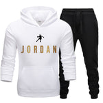 Men Fashion Cotton Sweater Hoodie + Sports  Pants Two Pieces Tracksuits