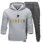 Men Fashion Cotton Sweater Hoodie + Sports  Pants Two Pieces Tracksuits