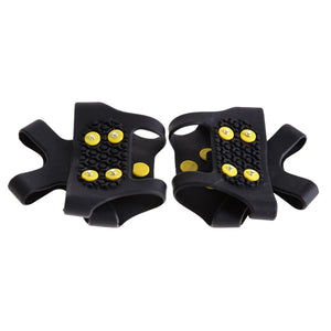 10 Studs Anti-Skid Snow Ice Elastomer Climbing Shoes Covers Crampons