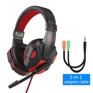 Professional Led Light Gamer Headset Bass Stereo Gaming Headphones With Mic