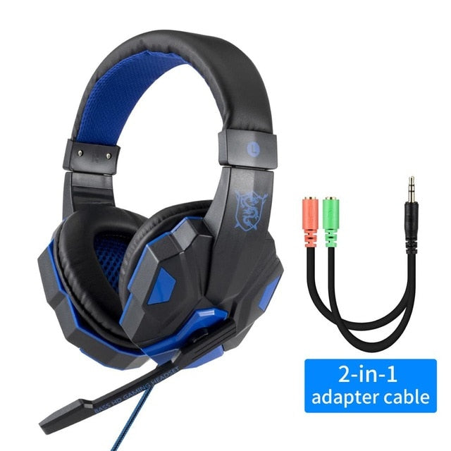 Professional Led Light Gamer Headset Bass Stereo Gaming Headphones With Mic