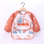 Baby Toddler Long Sleeve Scarf Waterproof Art Smock Feeding Burp Bib