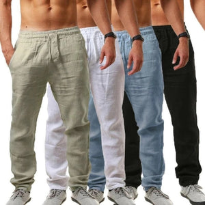 Men's Cotton Linen Summer Breathable Fitness Streetwear Pants