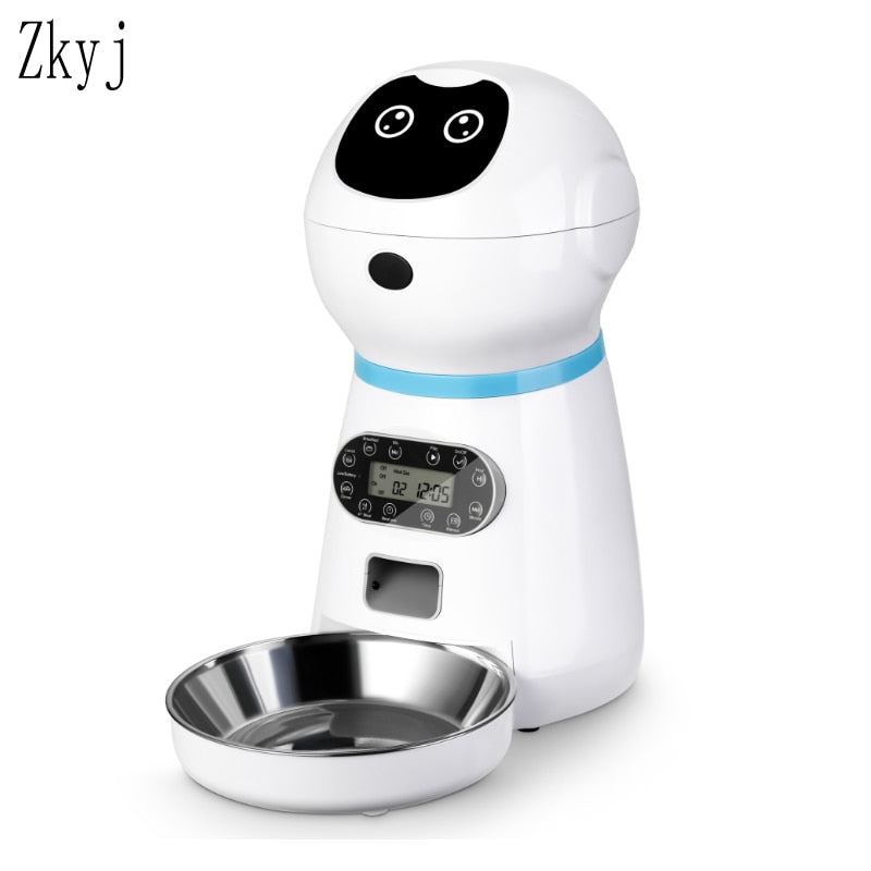 Automatic LCD Screen Timer Food Dispenser Pet Feeders With Voice Record