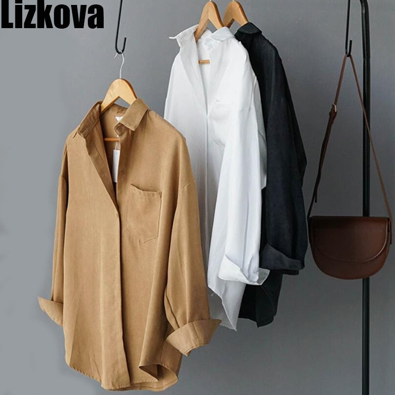 Women Long Sleeve Oversized Blouse