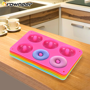 6 Cavity Donut Mold Silicone Non-stick Baking Tray