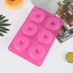 6 Cavity Donut Mold Silicone Non-stick Baking Tray