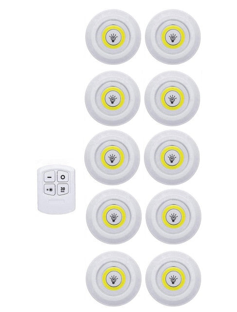 3W Super Bright Wireless Remote Control Dimmable  Cob Under Cabinet Light