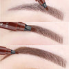 Waterproof 4 Fork Tip Cosmetic Long Lasting Natural Dark Brown Liquid Eye Brow Pencil