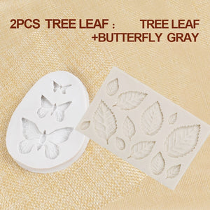 1/2/3Pcs 3D Silicone Baking Mold Butterfly Maple Leaf Cake Decorating Tool