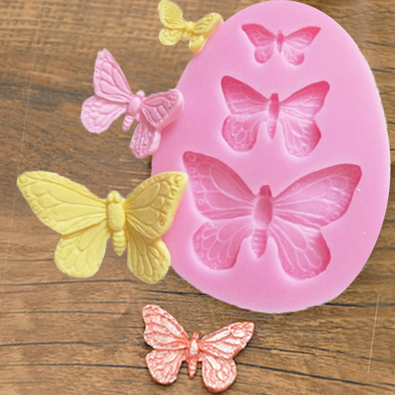 1/2/3Pcs 3D Silicone Baking Mold Butterfly Maple Leaf Cake Decorating Tool