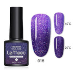 Shiny Sequins Effect Color Change Varnishes Thermal Nail Gel Polish