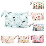 Printed Waterproof Wet Dry Nappy Zipper Baby Diaper Bag