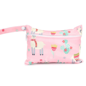 Printed Waterproof Wet Dry Nappy Zipper Baby Diaper Bag