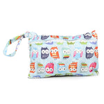 Printed Waterproof Wet Dry Nappy Zipper Baby Diaper Bag