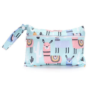 Printed Waterproof Wet Dry Nappy Zipper Baby Diaper Bag