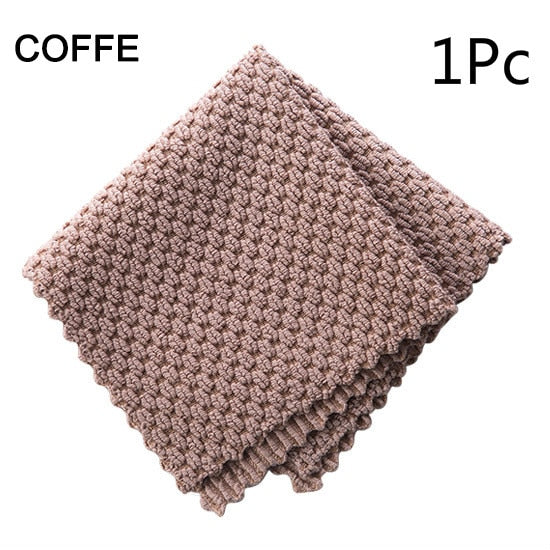 Anti-grease Kitchen Efficient Super Absorbent Microfiber Cleaning Cloth