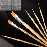 6 Pcs Painting Craft Artist Paint Brushes Set