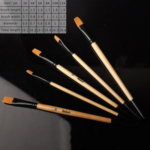 6 Pcs Painting Craft Artist Paint Brushes Set