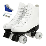 4 Wheels PU Microfiber Roller Skates Skating Shoes