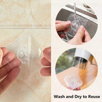 20/10 Pcs Transparent Strong Self Adhesive Door Wall Hangers Hooks