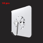 20/10 Pcs Transparent Strong Self Adhesive Door Wall Hangers Hooks