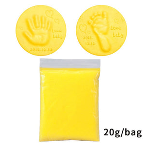 Soft DIY Newborn Baby Souvenirs Hand Print Footprint Non-Toxic Clay Kit