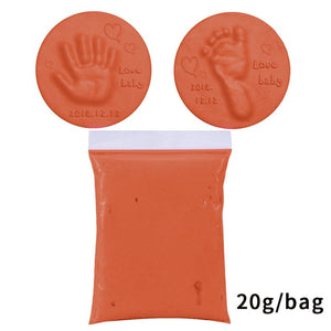 Soft DIY Newborn Baby Souvenirs Hand Print Footprint Non-Toxic Clay Kit