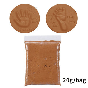 Soft DIY Newborn Baby Souvenirs Hand Print Footprint Non-Toxic Clay Kit