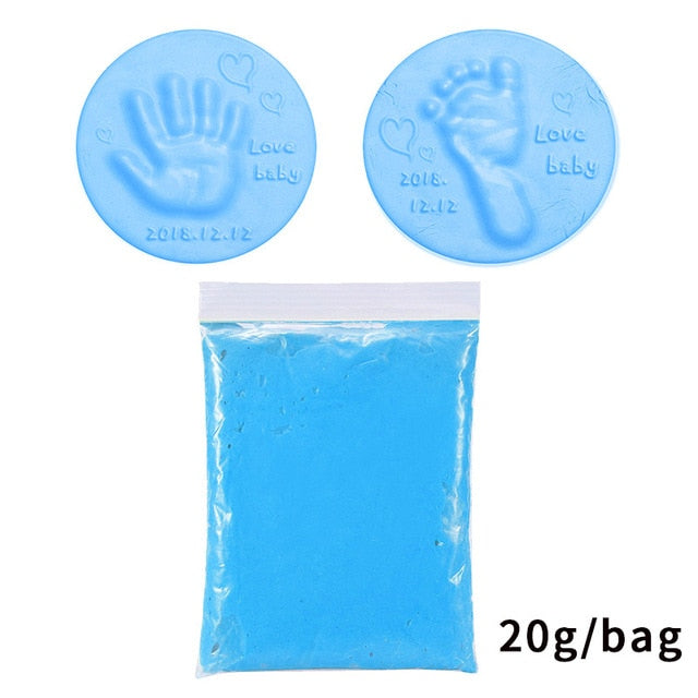 Soft DIY Newborn Baby Souvenirs Hand Print Footprint Non-Toxic Clay Kit