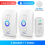 Home Security Wireless Smart Chimes  Alarm LED Doorbell  With Waterproof Touch Button