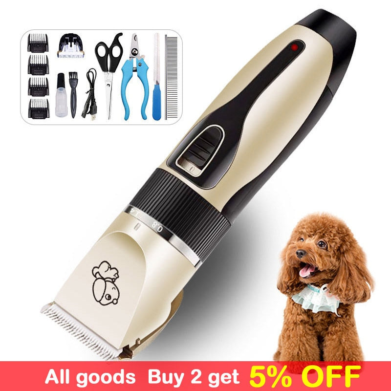 (Pet/Cat/Dog/Rabbit) Grooming Rechargeable Professional Hair Clippers Trimmer Shaver Set