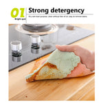 1/5pcs Double-layer Absorbent Microfiber Non-stick Oil  Kitchen Dish Cleaning Cloth