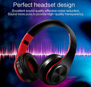 HIFI Music Stereo Bluetooth Headphone, Support SD Card with Mic