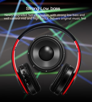 HIFI Music Stereo Bluetooth Headphone, Support SD Card with Mic