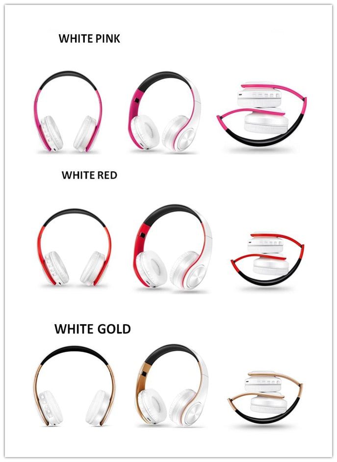 HIFI Music Stereo Bluetooth Headphone, Support SD Card with Mic