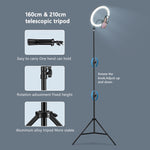 Selfie Ring Light Photography Led Rim Of Lamp With Mobile Holder Support Tripod Stand