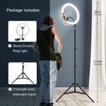 Selfie Ring Light Photography Led Rim Of Lamp With Mobile Holder Support Tripod Stand