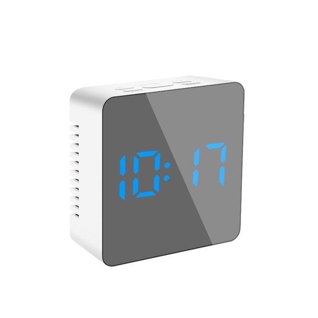 Mirror LED Multi-function Desk Digital Alarm Clock