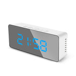 Mirror LED Multi-function Desk Digital Alarm Clock