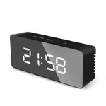 Mirror LED Multi-function Desk Digital Alarm Clock