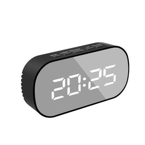 Mirror LED Multi-function Desk Digital Alarm Clock