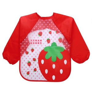 Baby Toddler Long Sleeve Scarf Waterproof Art Smock Feeding Burp Bib