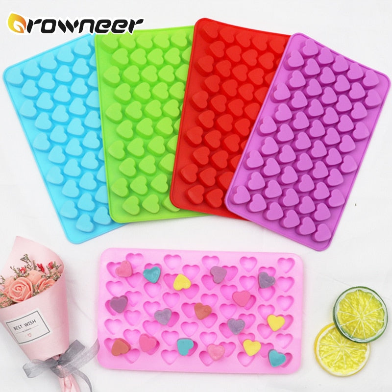 3D Pastry Jelly Cookies Mini Heart Mold Silicone Ice Cube Tray