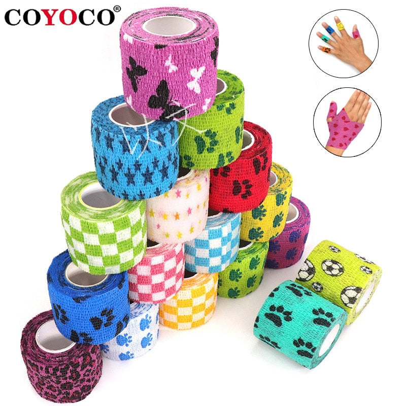 Printed Medical Self Adhesive Elastic Bandage Sports Wrap Tape