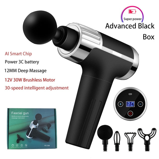 60W 24V Portable Deep Tissue Percussion Muscle Massage Gun for Pain Relief