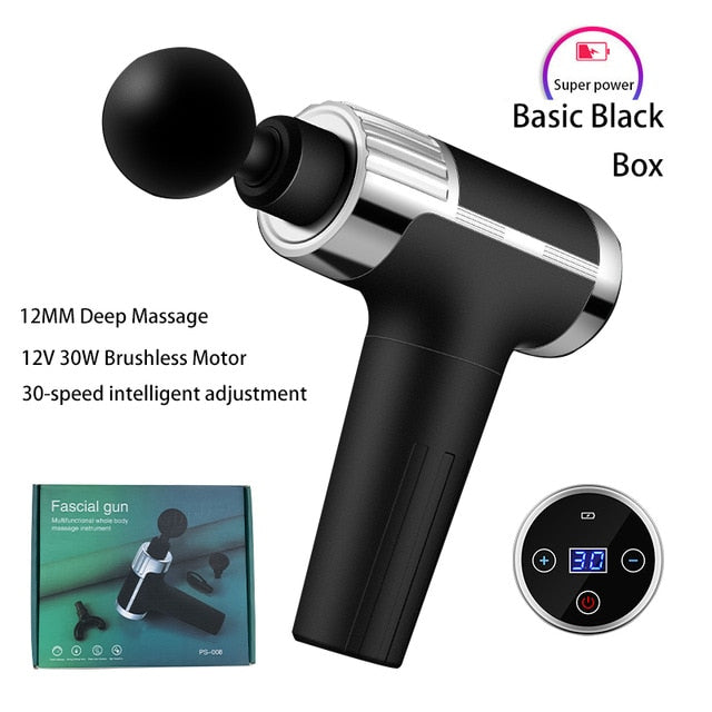 60W 24V Portable Deep Tissue Percussion Muscle Massage Gun for Pain Relief