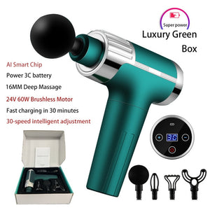 60W 24V Portable Deep Tissue Percussion Muscle Massage Gun for Pain Relief