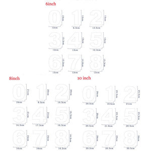 6/8/10inch PET 0-8 Numbers Bakeware Pastry Cake Mold Sets